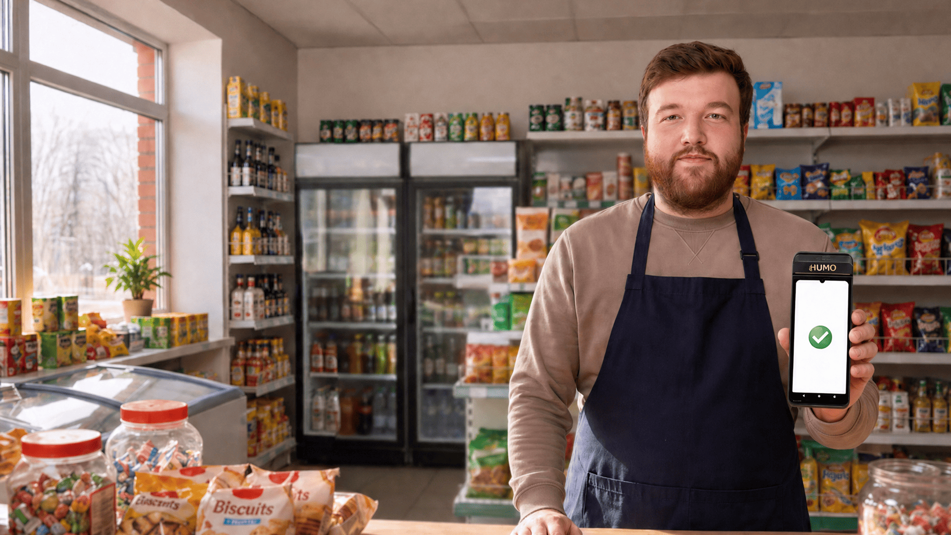 Оплата через POS-терминал HUMO в магазине